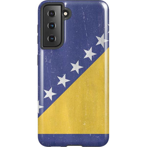 Bosnia and Herzegovina Flag Distressed Galaxy S21 5G Pro Case